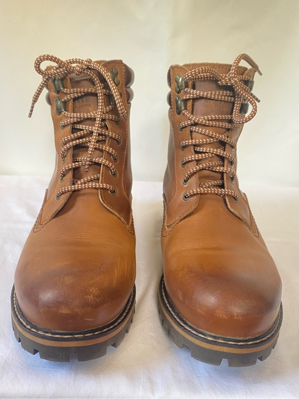 Furrow Genuine Leather Heritage Gorpcore Men's Brown Leather Work Boots 11